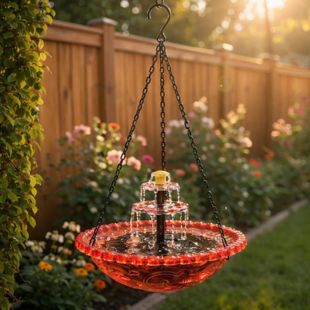 🌞Solar Cascade Hanging Bird Bath Fountain🐦️