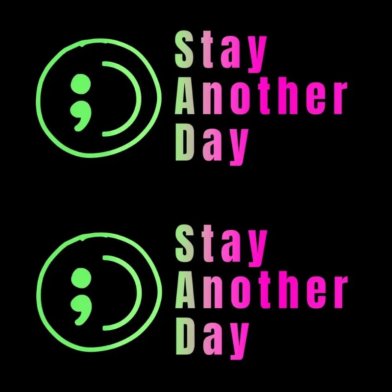 💥Buy 1 Get 1 Free -🎗️🚗 SAD Mental Health Awareness Car Decal