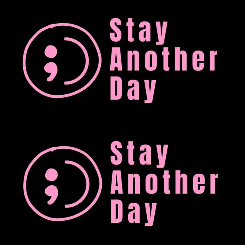💥Buy 1 Get 1 Free -🎗️🚗 SAD Mental Health Awareness Car Decal
