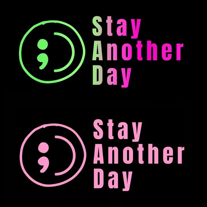 💥Buy 1 Get 1 Free -🎗️🚗 SAD Mental Health Awareness Car Decal