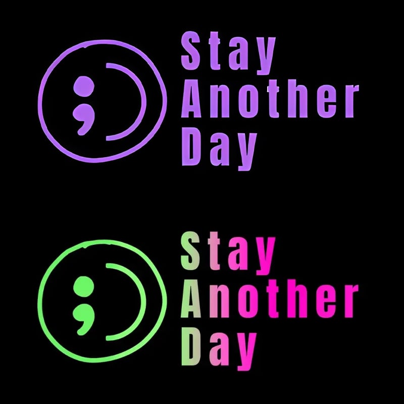 💥Buy 1 Get 1 Free -🎗️🚗 SAD Mental Health Awareness Car Decal