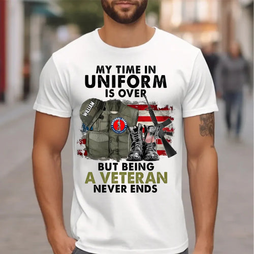 Custom Veterans Honor T-shirt - Personalized Logo and Name Classic Military Gear Printed Apparel - A Gift For Veteran,Family,Dad,Grandfather