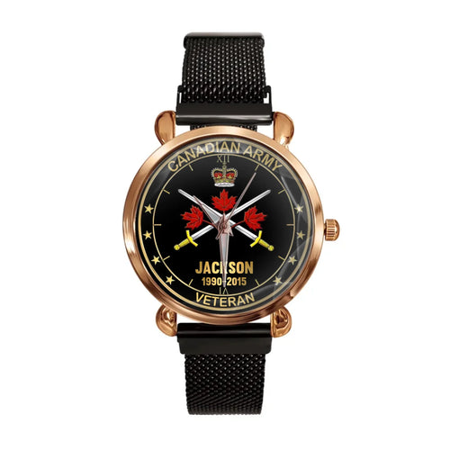 Custom Veteran/Firefighter Themed Watches - Personalised Badge,Name,Time,Department and Title for Commemorative Watches - A Gift For Family,Friend,Veteran,Firefighter