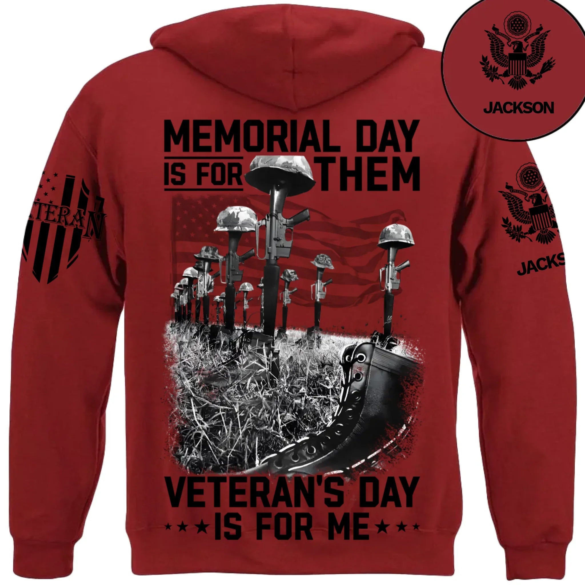 Memorial Day Is For Them Veteran's Day Is For Me Custom All Branches Logo T-Shirt For Veteran