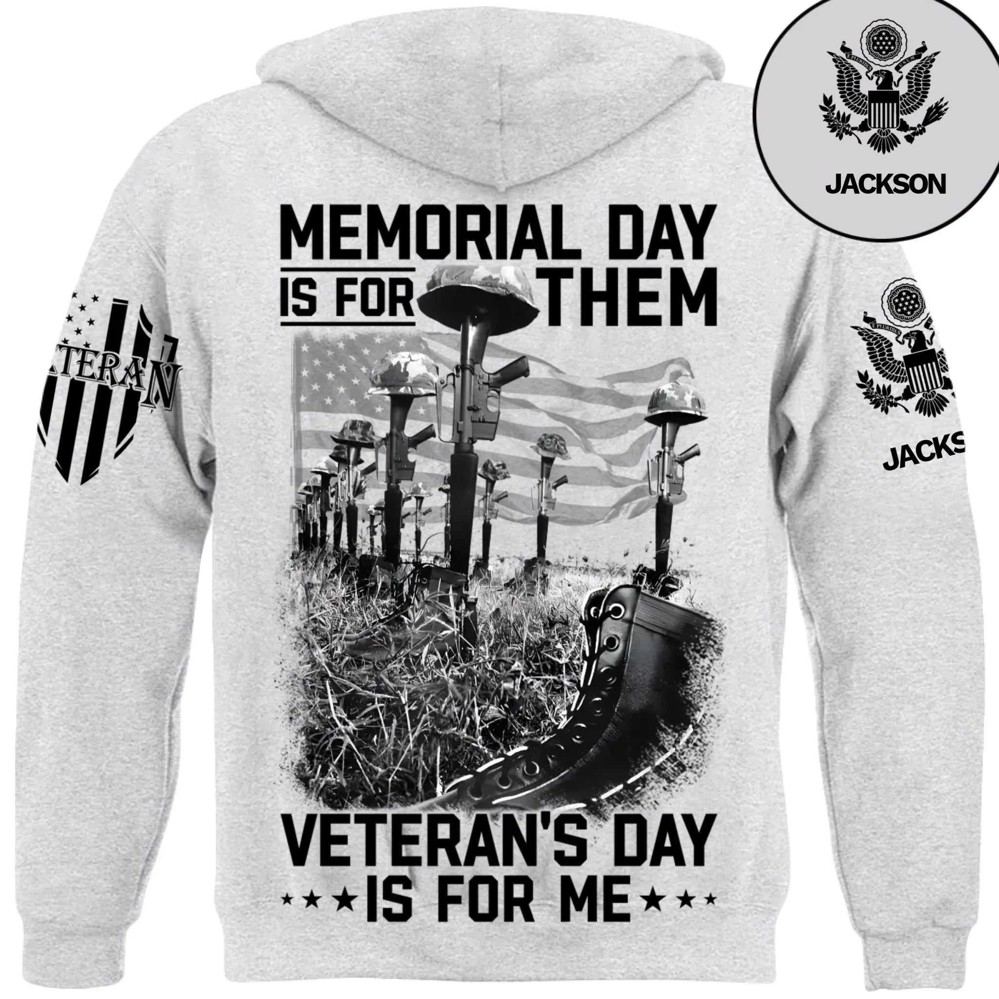 Memorial Day Is For Them Veteran's Day Is For Me Custom All Branches Logo T-Shirt For Veteran