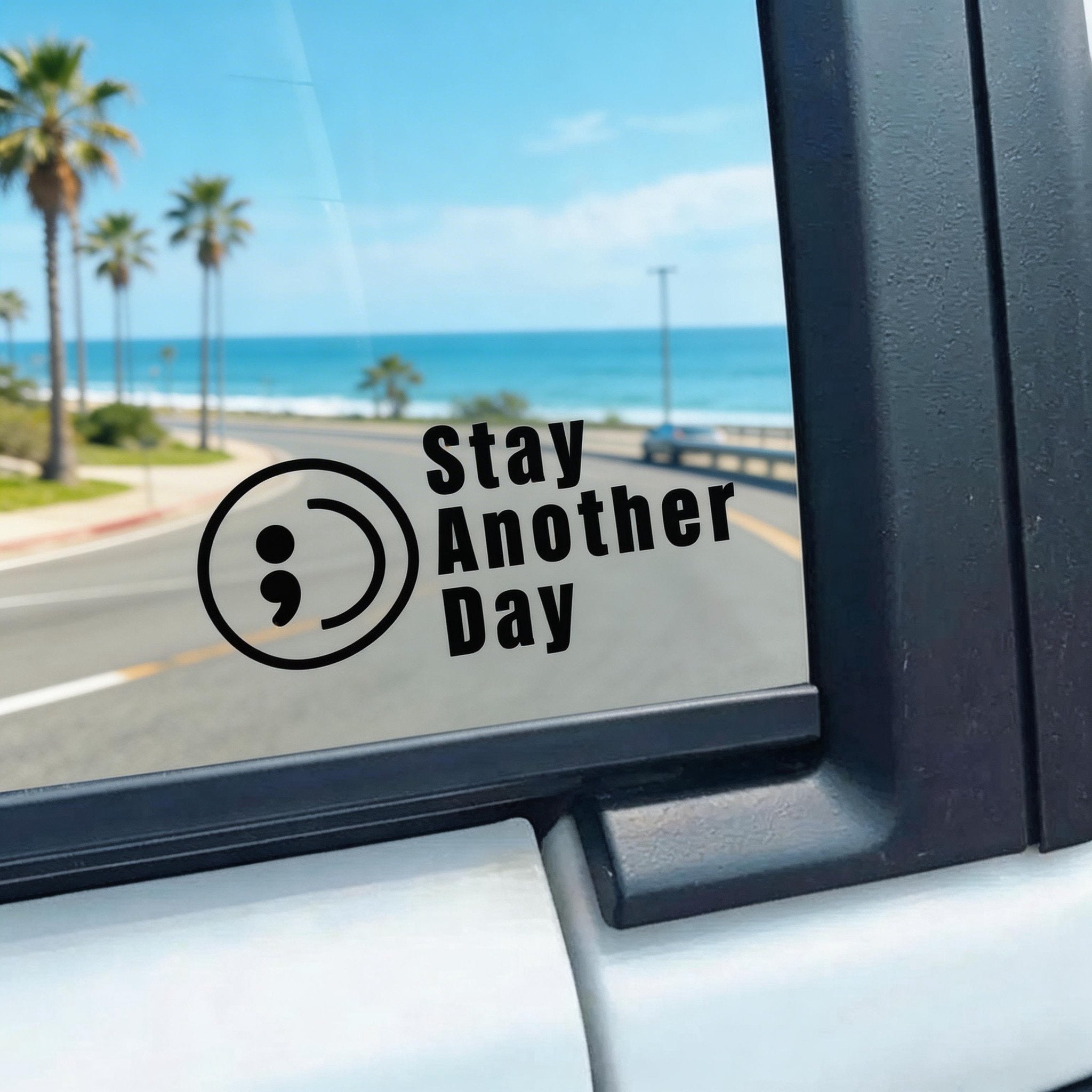 💥Buy 1 Get 1 Free -🎗️🚗 SAD Mental Health Awareness Car Decal
