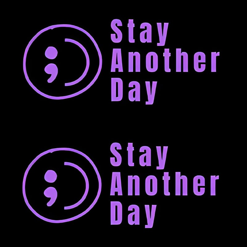 💥Buy 1 Get 1 Free -🎗️🚗 SAD Mental Health Awareness Car Decal