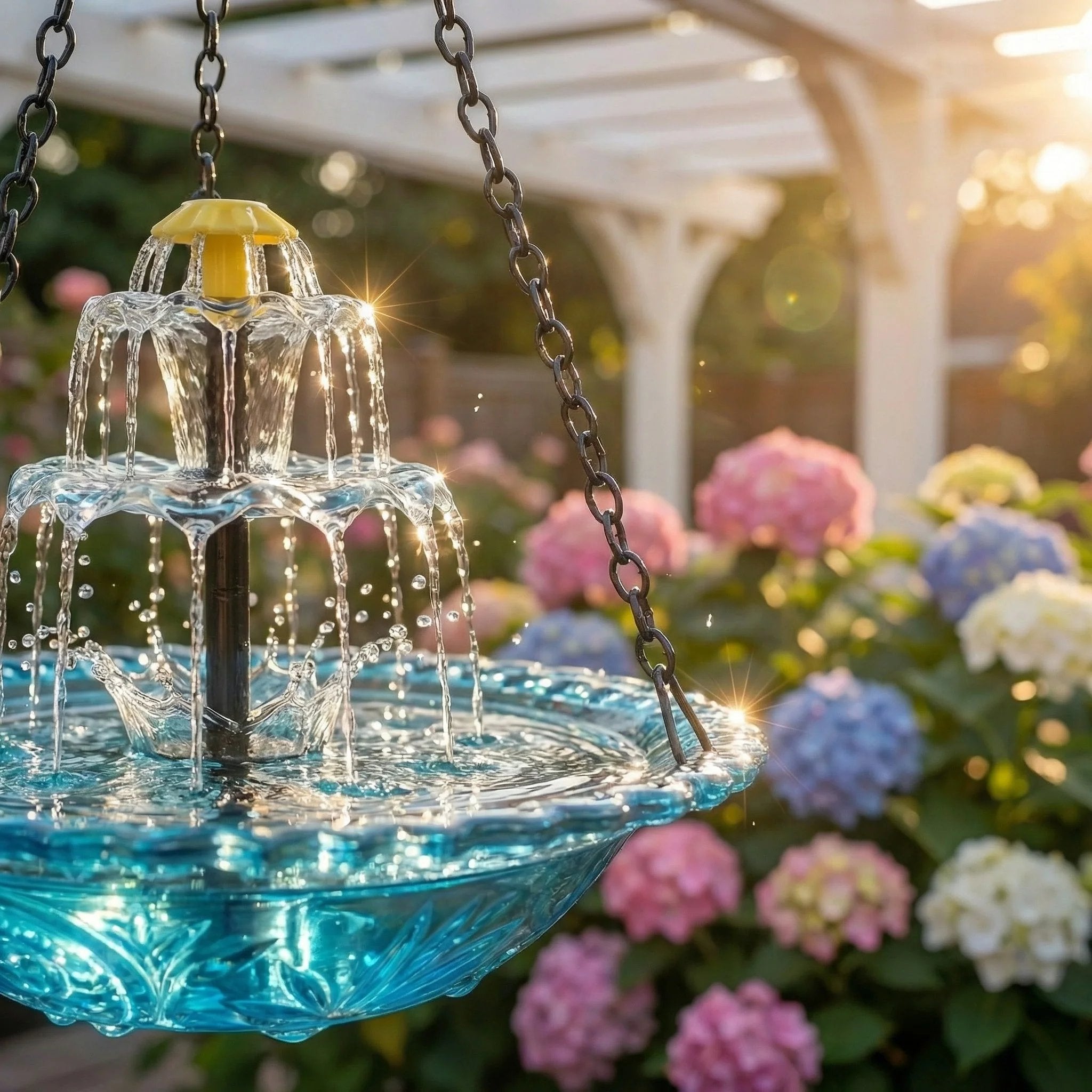 🌞Solar Cascade Hanging Bird Bath Fountain🐦️