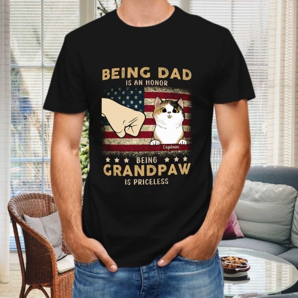 Being Grandpaw Is Priceless - Gift for Dad, Personalized Unisex T-Shirt
