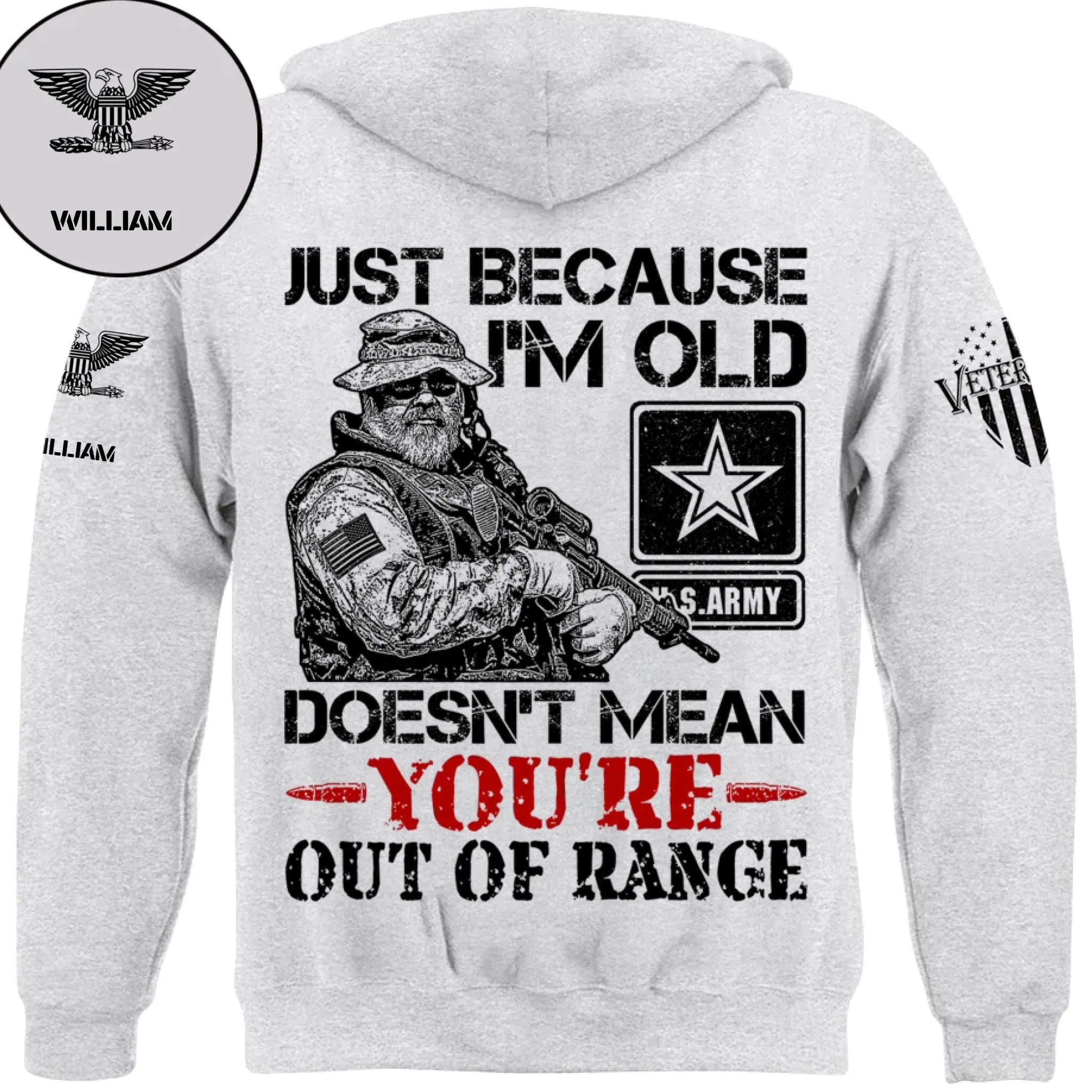 Customized Veterans T-shirt - Personalized Military Branch, Rank and Name Veteran Themed Apparel - A Gift For Husband,Family,Veteran