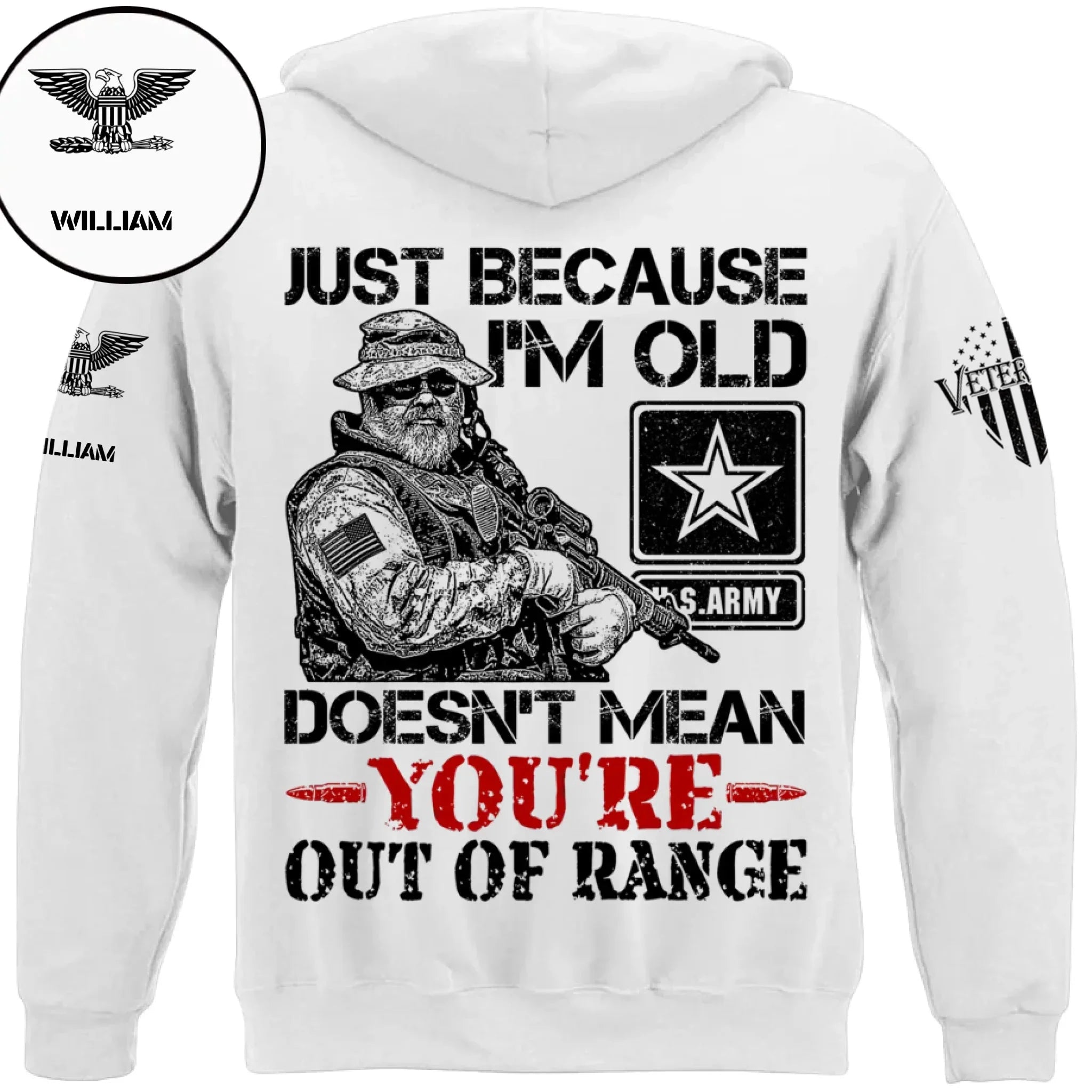 Customized Veterans T-shirt - Personalized Military Branch, Rank and Name Veteran Themed Apparel - A Gift For Husband,Family,Veteran