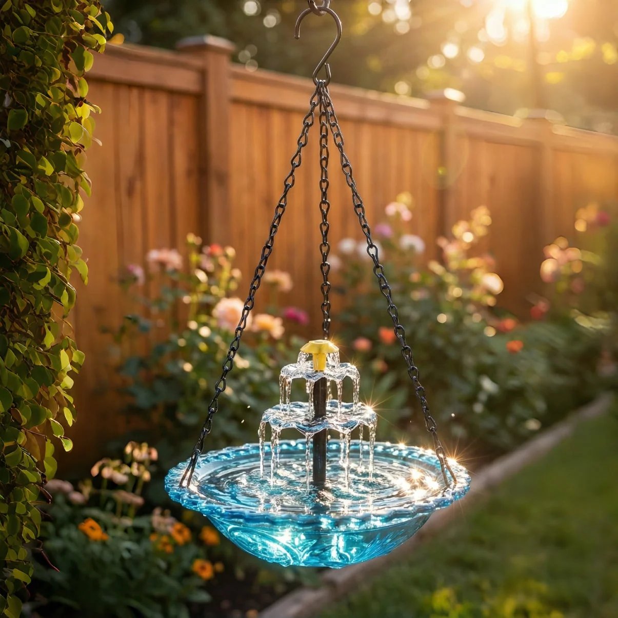 🌞Solar Cascade Hanging Bird Bath Fountain🐦️