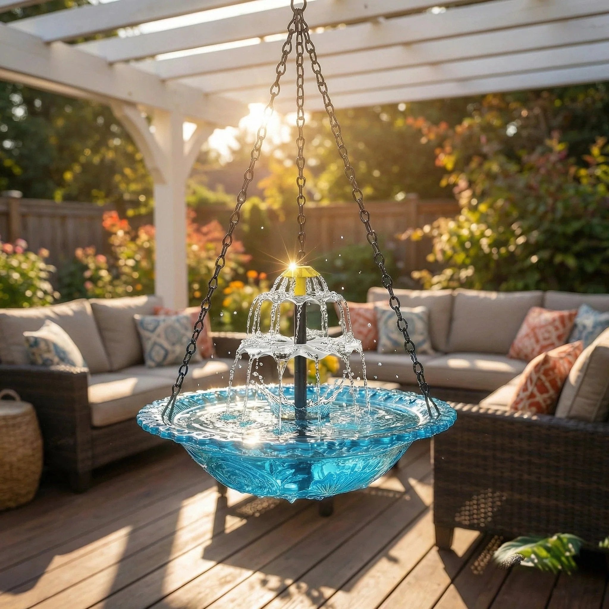 🌞Solar Cascade Hanging Bird Bath Fountain🐦️