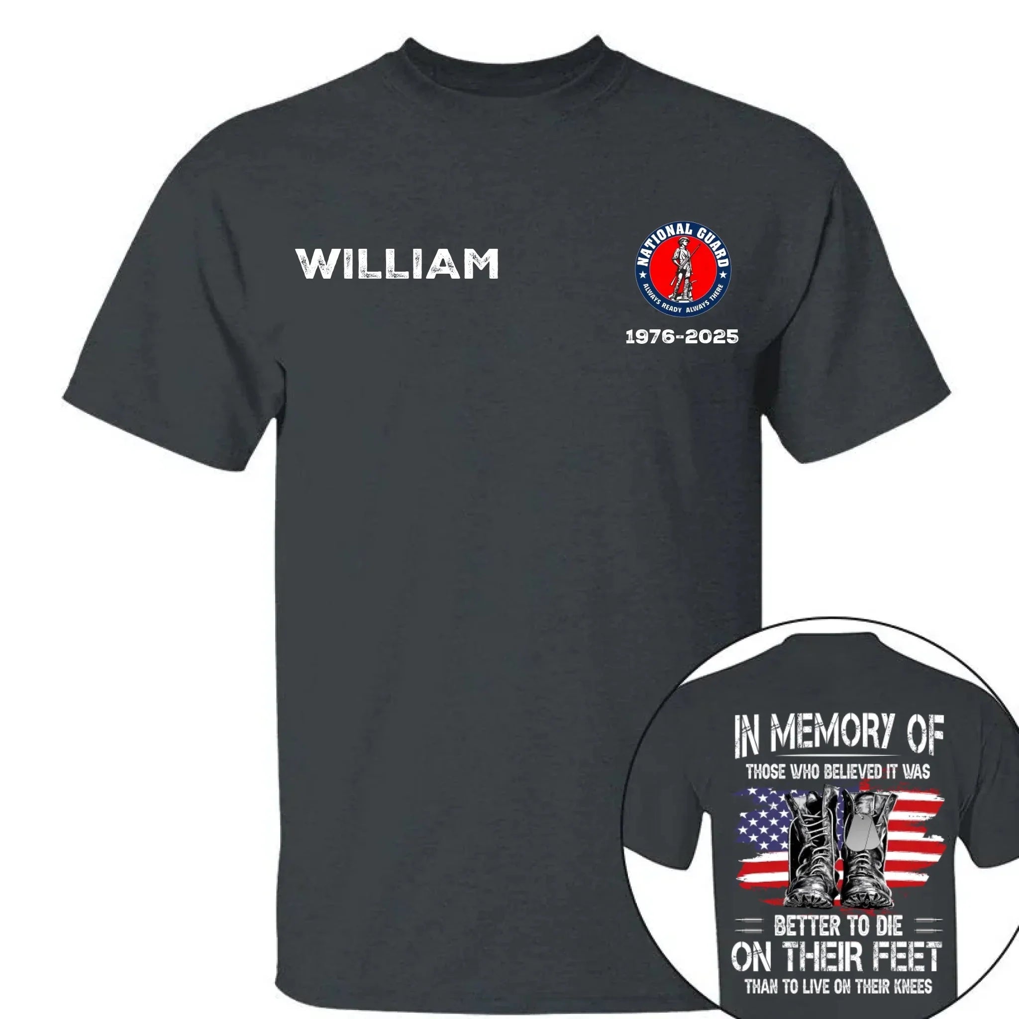 Honor Veterans - Personalized Badges & Names on Memorial Apparel