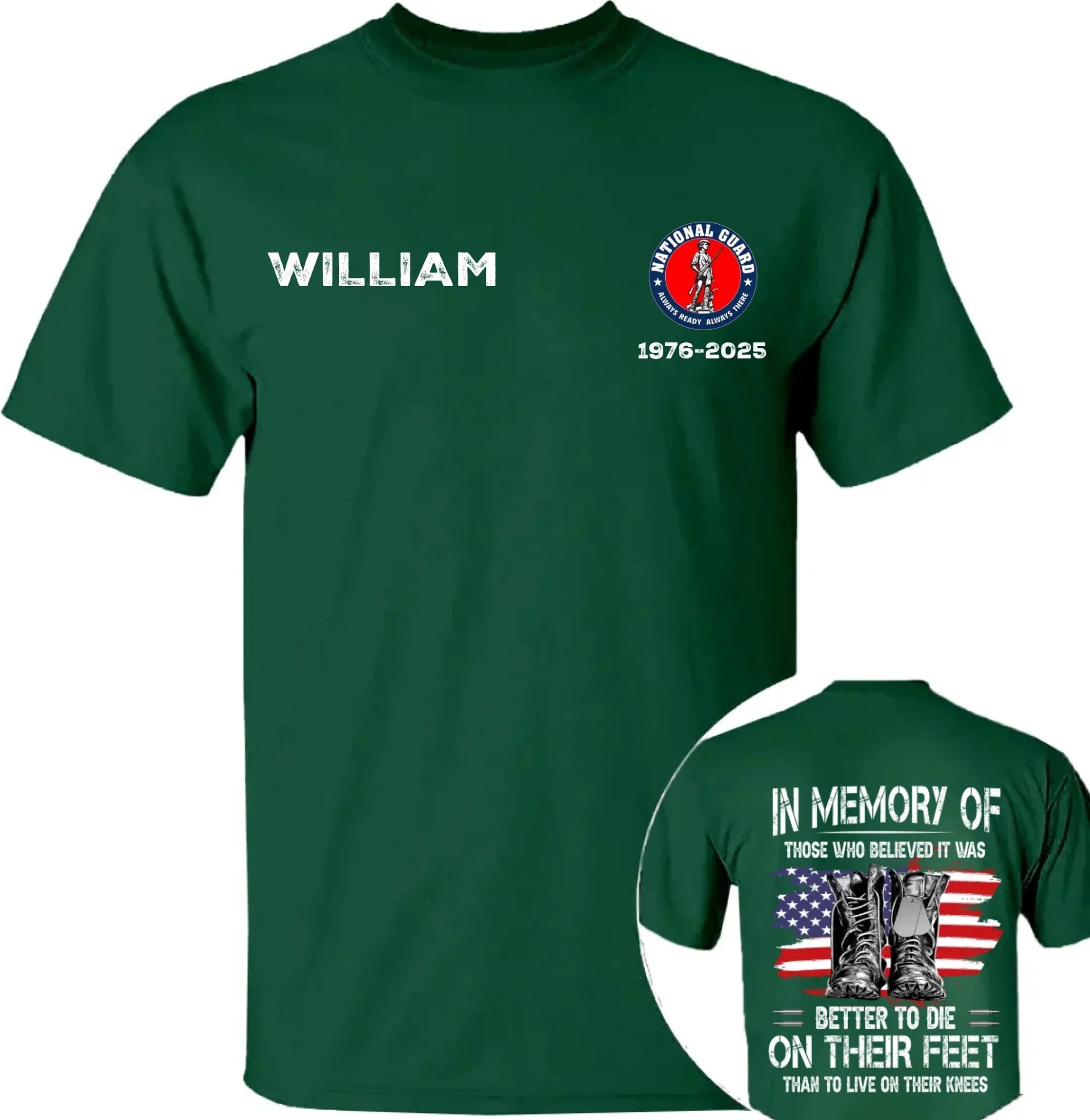 Honor Veterans - Personalized Badges & Names on Memorial Apparel
